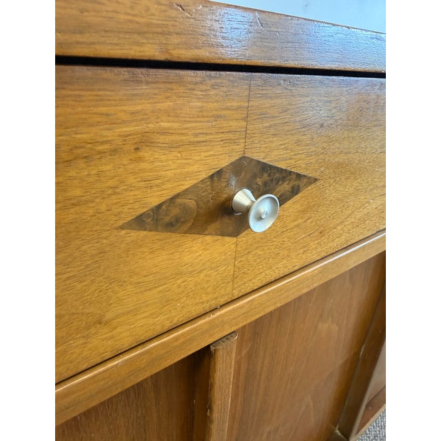 Mid Century Modern Walnut Nine Drawer by Basic Witz For Sale - Image 4 of 12