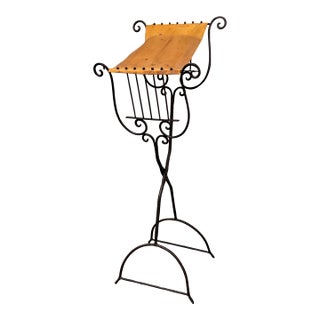 Wrought Iron Book + Music Stand, Antique For Sale