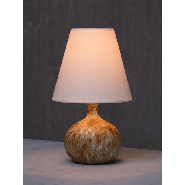 Gradient Glaze Stoneware Table Lamp by Bruno Karlsson for Ego Stengods, Sweden, 1960s For Sale - Image 4 of 9