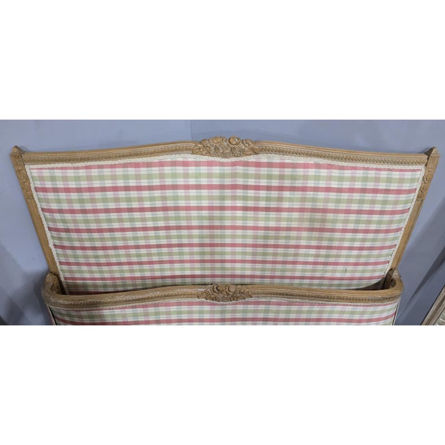French Limed Curved Double Bed For Sale - Image 9 of 11