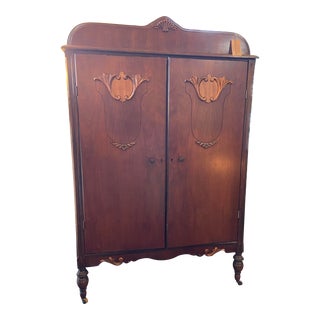 1920s Antique Art Deco Style Wardrobe For Sale