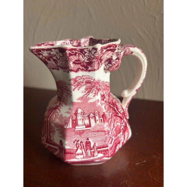 Add classic English charm to your collection with this vintage Mason's Ironstone *Vista Hydra* pitcher. Featuring the...