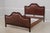 Traditional Baker Queen Size Leather Panel Bed For Sale - Image 3 of 15
