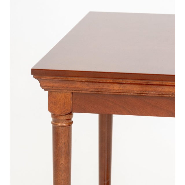 Traditional Empire Style Two-Tier Walnut Side Table For Sale - Image 3 of 6