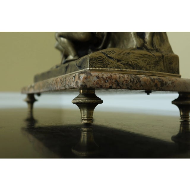 Vintage Solid Bronze Sculpture of Madonna & Children For Sale In Philadelphia - Image 6 of 10