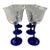 Set of 6 Americana Blue Wine Glasses by Cristal d'Arques-Durand, 1990s For Sale