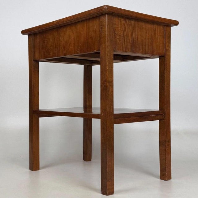 Wood Antique English Edwardian Teak Side Table For Sale - Image 7 of 13