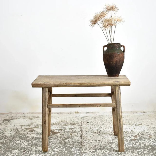 Vintage Elm Console Table For Sale - Image 4 of 5