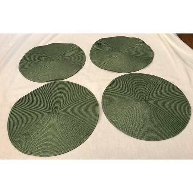 Avocado Green Woven Round Placemats Set of 4 Chairish