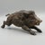 A cold painted bronze sculpture by franz bergman depicting a running boar. Bergman b to bronze. Dimensions: h 7cm w 18cm d...