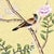 36" * H100"/Panel * 5ps, Pale Yellow Floral and Bird Wallpaper, Chinese-Style Floral and Bird Wallpaper Mural, 5 Panels For Sale - Image 4 of 6