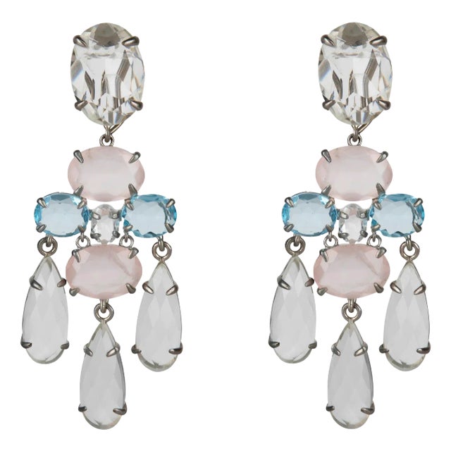 Greta Earrings (Pink) (Clip On) For Sale
