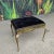 Mastercraft ottoman designed by Bernhard Rohne with incised and patinated brass and black lacquered wood frame, brass...