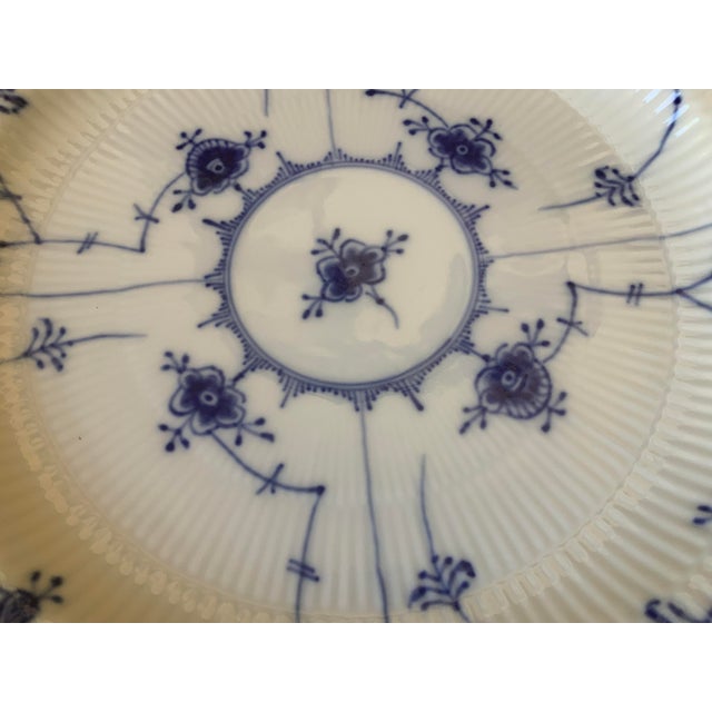 1960s Royal Copenhagen Blue Fluted Full Lace Plate 1084 For Sale In Naples, FL - Image 6 of 8