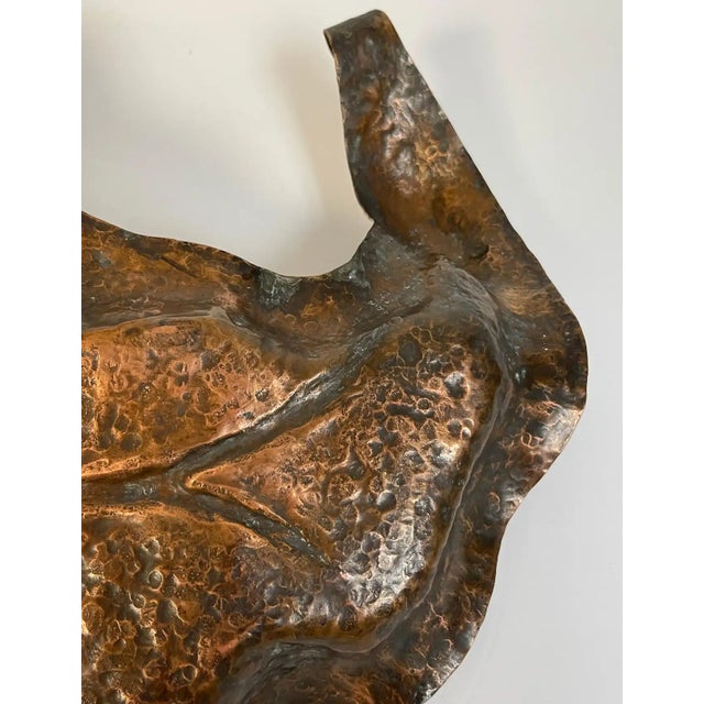 Early 20th Century Austrian Secessionist Hand-Forged Copper Leaf Motif Bowl/Vide-Poche For Sale - Image 4 of 13