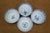 Vintage Chinese Rice Eye Grain Translucent Blue Porcelain Dinnerware - 10 Pc For Sale - Image 10 of 11