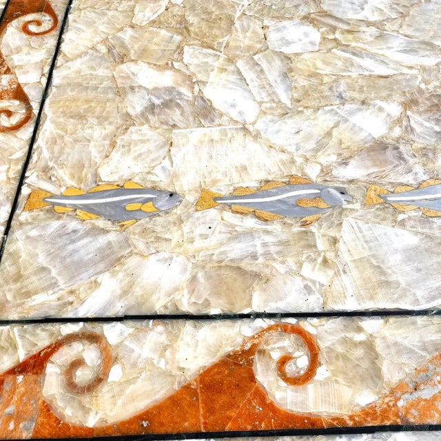 Maitland Smith Style Semi Precious Stone Dining Table For Sale - Image 9 of 12