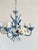 Vintage Floral Painted Steel Five-Light Chandelier from Lamparas Schuller, Spain, 1990s For Sale - Image 6 of 18