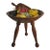 Late 19th Century Wooden Footed Bowl W/26 Stone Fruits For Sale