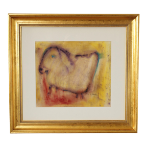 Edward M. Adams Abstract Oil Painting, Lamb