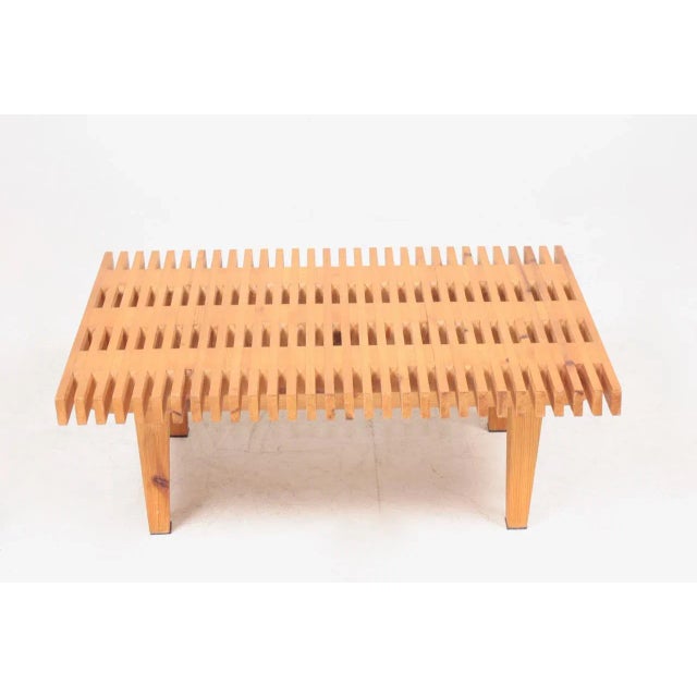 Mid-Century Scandinavian Bench in Pine, 1970s For Sale - Image 4 of 7