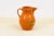 19th Century French Redware Floral Pitcher with Orange, Cream and Green Glaze For Sale In Atlanta - Image 6 of 12
