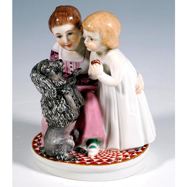 Art Nouveau Group Figurine by Max Bochmann for Meissen, 1912 For Sale - Image 5 of 7