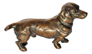 Miniature Bronze Dog Sculpture, 1905