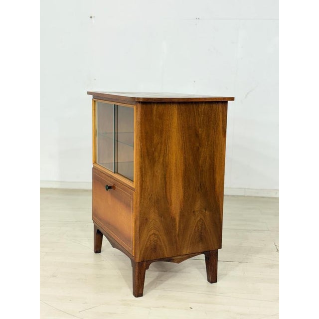 Brown Vintage Bar Display Cabinet For Sale - Image 8 of 12