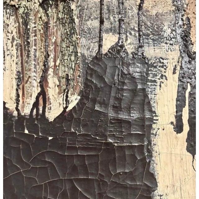 Mid-Century Modern Abstract Oil Painting by Artist Betty Huberich, Framed, 21” X 27” For Sale - Image 6 of 7