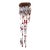 Vintage Mid-Century Modern Red & White Capiz Shell Hanging Chandelier Sculpture For Sale