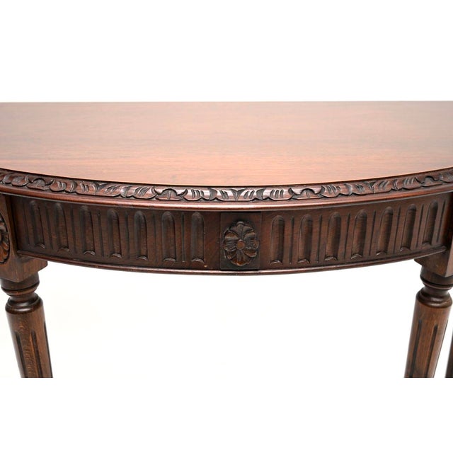 Wood Antique Georgian Bow Front Console Table, 1900s For Sale - Image 7 of 9