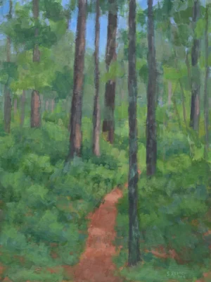 "Back Yard Path", Contemporary Painting by Stephen Remick