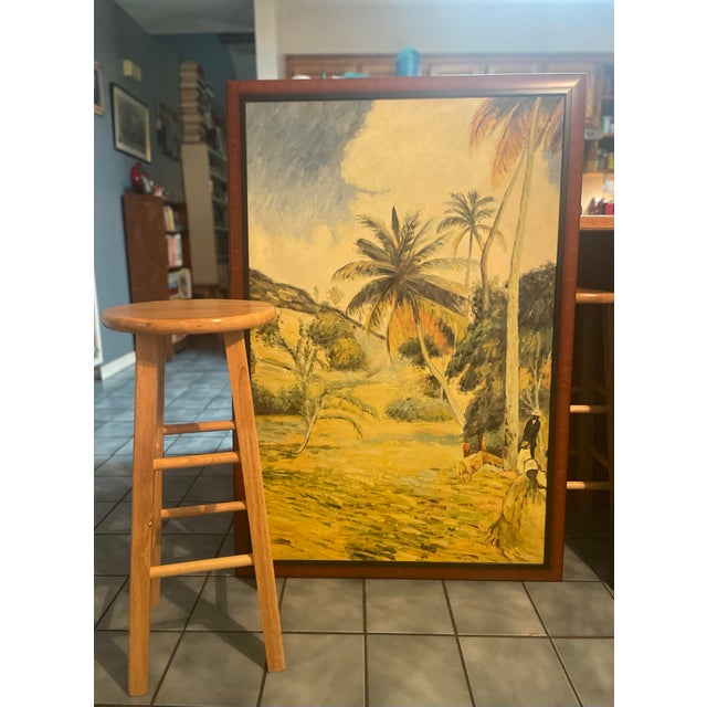 Yellow Palm Trees in Martinique (Paul Gauguin High Quality Reproduction) For Sale - Image 8 of 11