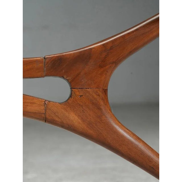Glass Giuseppe Scapinelli Coffee Table in Caviuna and Glass, Brazil, 1950s For Sale - Image 7 of 8