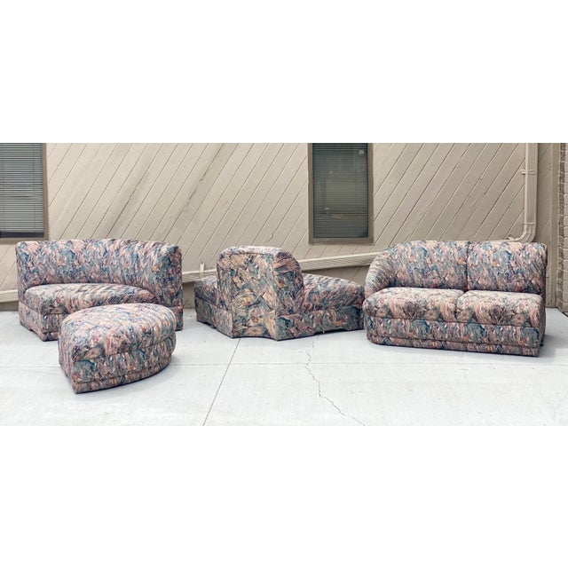 We are very pleased to offer a modern, elegant, four-piece curved sectional by Weiman in the style of Vladimir Kagan,...