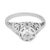 Mid-Century Modern 1940s Retro Gia 0.65 Carat Diamond 18k White Gold Engagement Ring, Size 7 For Sale - Image 3 of 7