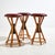 Bamboo bar stool with leather upholstery from the 1970s. with some scratches and wear on the bamboo and leather parts.