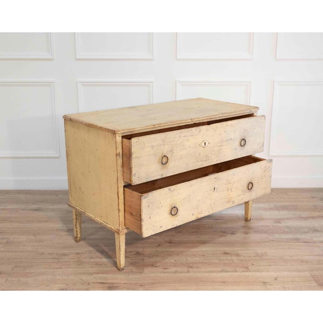 Late 18th Century Late 18th Century Alsatian Pine Chest of Drawers with Original Paint For Sale - Image 5 of 8