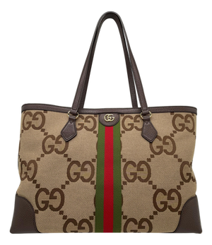 Gucci Jumbo Gg Monogram Web Canvas Shoulder Tote Bag, 2022.