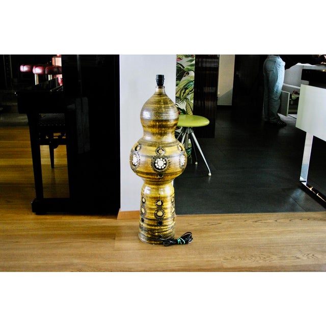Monumental Ceramic Lamp by Georges Pelletier, France, 1960 For Sale - Image 3 of 11