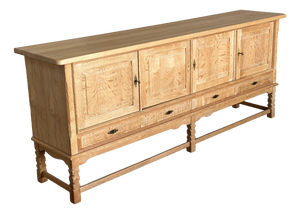 Mid-Century Danish Brutalist Sideboard in Oak by Henning Kjærnulf, 1960s