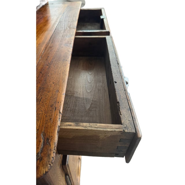 Brown Mid 19th Century French Antique Vaisselier Two Door Buffet Cabinet For Sale - Image 8 of 12