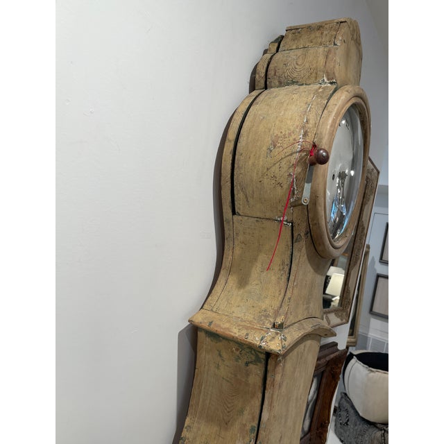 19c Swedish Antique Painted Mora Clock For Sale - Image 9 of 9