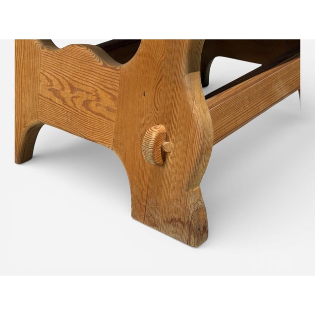 Krogenæs Møbler, Armchairs, Pine, Blue Fabric, Norway, 1970s For Sale - Image 12 of 13