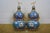 Antique Chinese Champleve Cloisonne Double Gourd Turquoise Mantel Vases Urns 12" For Sale - Image 10 of 17