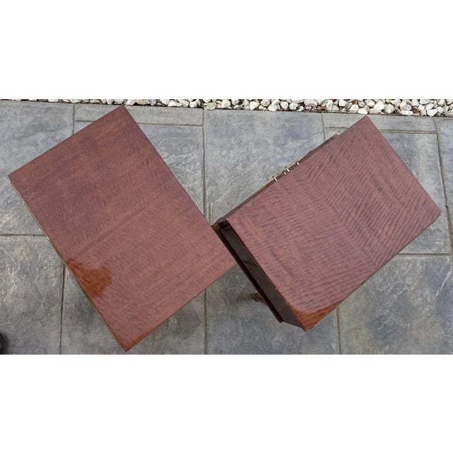 Vintage Wood Nightstands, 1970s, Set of 2 For Sale - Image 10 of 12