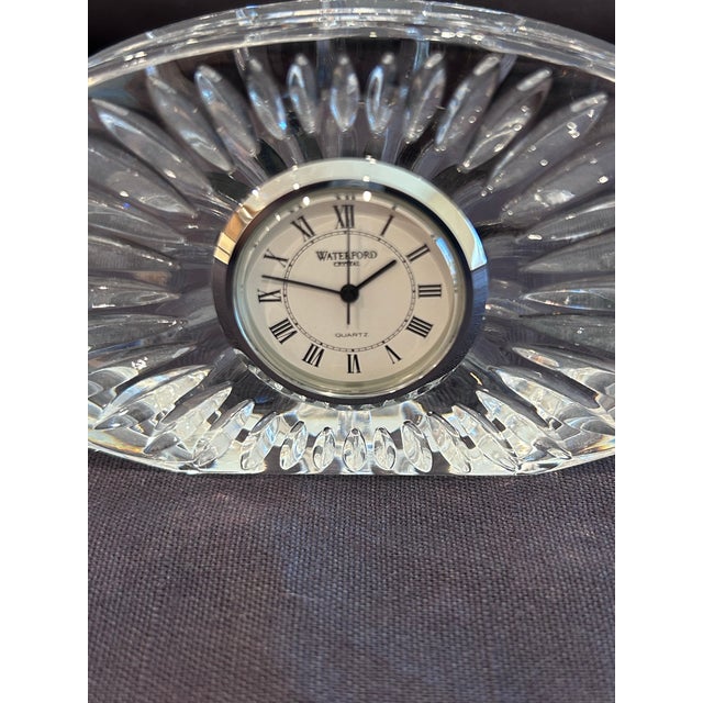 Waterford Waterford Crystal Sunburst Clock For Sale - Image 4 of 12
