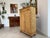 Original half-cabinet/sideboard/shop cabinet/display case made of spruce wood, circa 1875. Dimensions: Height x Width x...