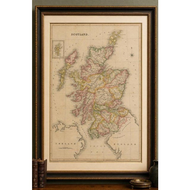 Title: antique map of scotland by t. L. Murray with original colour, 1830 description: original antique engraved map of...
